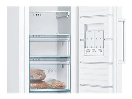 Congélateur armoire Bosch Serie | 4 GSN33VWEP - Congélateur - vertical - largeur : 60 cm - profondeur : 65 cm - hauteur : 176 cm - 225 litres - classe E - blanc