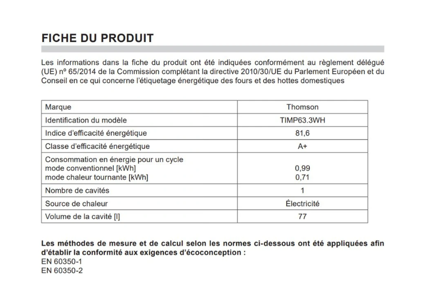 Cuisinière induction Thomson TIMP63.3WH