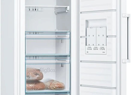 Congélateur armoire Bosch Serie | 4 GSN33VWEP - Congélateur - vertical - largeur : 60 cm - profondeur : 65 cm - hauteur : 176 cm - 225 litres - classe E - blanc