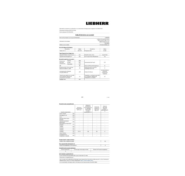 Congélateur armoire Liebherr FND 522I-22