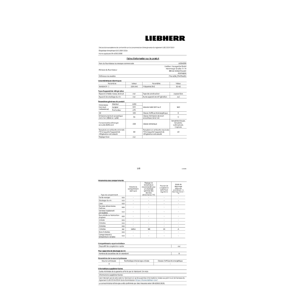 Congélateur armoire Liebherr FNE 4204-22