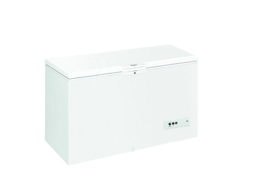 Congélateur coffre Whirlpool WHM39112 - Coffre - largeur : 140.5 cm - profondeur : 69.8 cm - hauteur : 91.6 cm - 394 litres - classe E - blanc