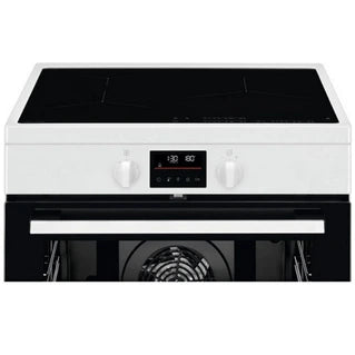 Cuisinière induction Electrolux SurroundCook LKI64890BW - Cuisinière - pose libre - largeur : 59.6 cm - profondeur : 60 cm - hauteur : 85 cm - avec système auto-nettoyant - blanc