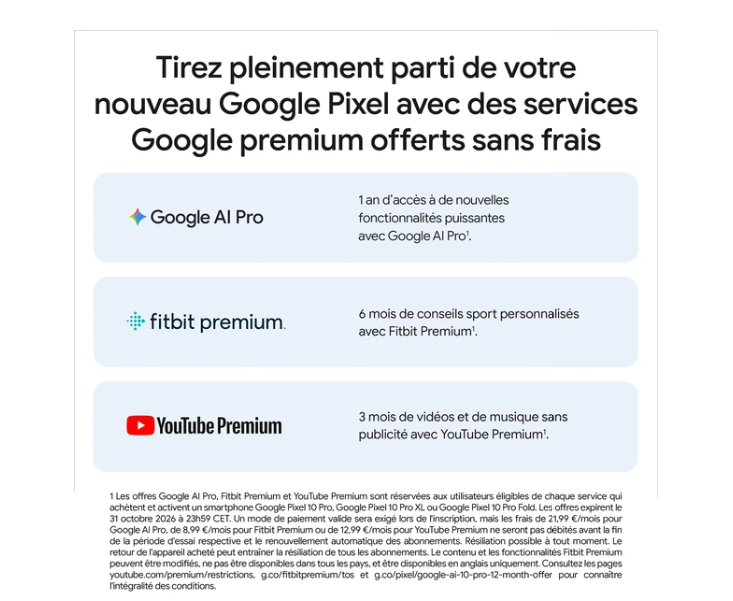 Smartphone Google Pixel 10 Pro 256 Go Porcelaine