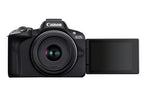 Appareil photo hybride Canon Pack EOS R50 + RF-S 18-45mm f/4.5-6.3 IS STM + RF-S 55-210mm f/5-7.1 IS STM + 2eme batterie + chargeur