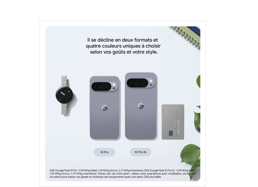 Smartphone Google Pixel 10 Pro 256 Go Noir Volcanique