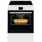 Cuisinière induction Electrolux SurroundCook LKI64890BW - Cuisinière - pose libre - largeur : 59.6 cm - profondeur : 60 cm - hauteur : 85 cm - avec système auto-nettoyant - blanc