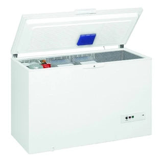 Congélateur coffre Whirlpool WHM39112 - Coffre - largeur : 140.5 cm - profondeur : 69.8 cm - hauteur : 91.6 cm - 394 litres - classe E - blanc
