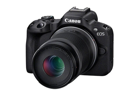 Appareil photo hybride Canon Pack EOS R50 + RF-S 18-45mm f/4.5-6.3 IS STM + RF-S 55-210mm f/5-7.1 IS STM + 2eme batterie + chargeur