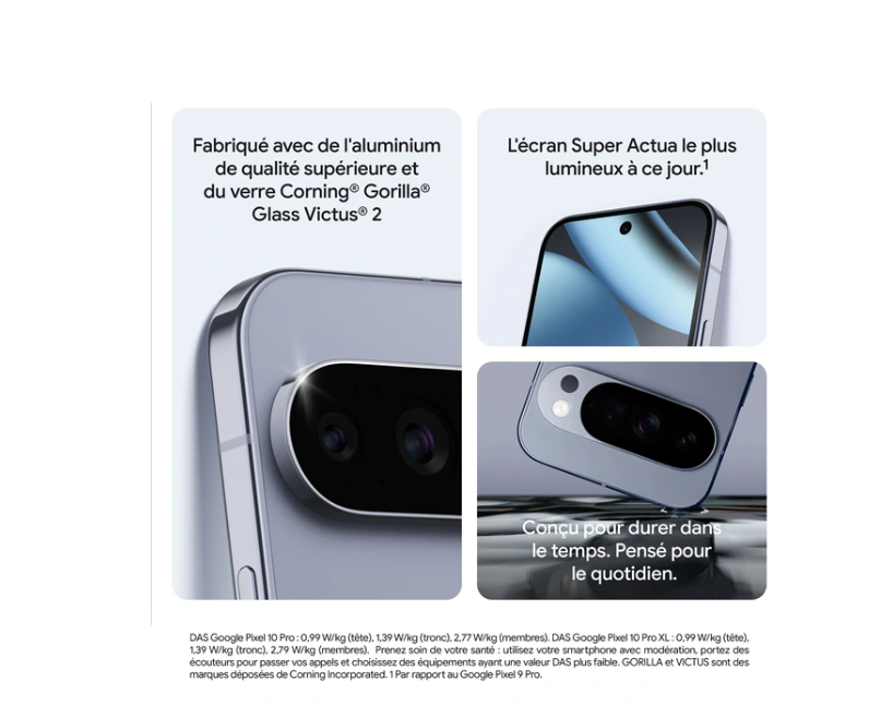 Smartphone Google Pixel 10 Pro 256 Go Noir Volcanique