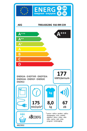 Sèche-linge AEG TR81A3G2BG
