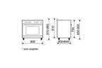 Gaziniere GLEM GLEM CUISINIÈRE PIANO DE CUISSON 5 FOYERS BRÛLEURS GAZ INOX 90X60CM FOUR CATALYSE GAZINIÈRE 104L GE960CBIX2