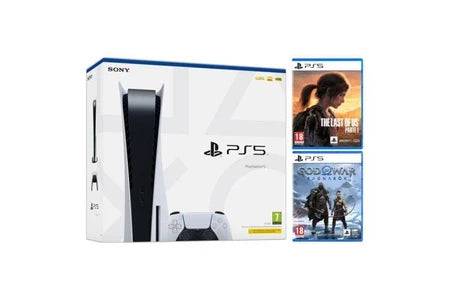 Console PlayStation 5 SONY SONY PLAYSTATION 5 CHASIS C + THE LAST OF US PARTE 1 + GOD OF WAR RAGNARÖK